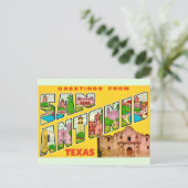 Carte postale de salutations de San Antonio (Debout devant)