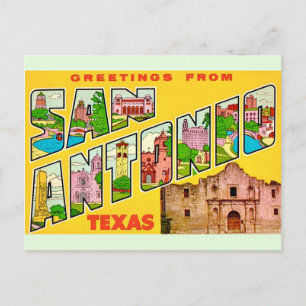 Carte postale de salutations de San Antonio