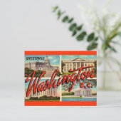 Carte postale de salutations de Washington DC (Debout devant)
