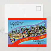 Carte postale de salutations des Palisades NJ (Devant / Derrière)