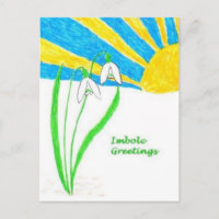 Carte postale de salutations d'Imbolc