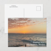 Carte postale de salutations d'Isla Mujeres (Devant / Derrière)