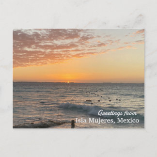 Carte postale de salutations d'Isla Mujeres