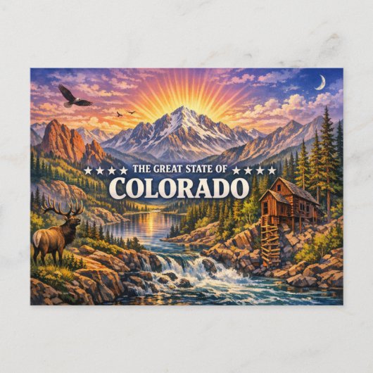 Carte postale de salutations du Colorado (Devant)