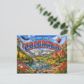 Carte postale de salutations du Colorado (Debout devant)
