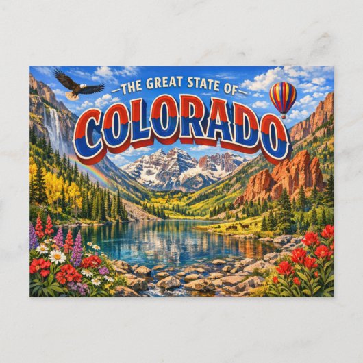 Carte postale de salutations du Colorado (Devant)