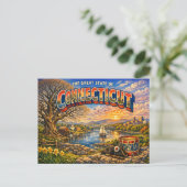 Carte postale de salutations du Connecticut (Debout devant)