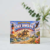 Carte postale de salutations du Delaware (Debout devant)