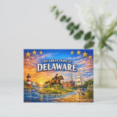 Carte postale de salutations du Delaware (Debout devant)