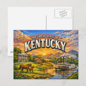 Carte postale de salutations du Kentucky  (Devant / Derrière)