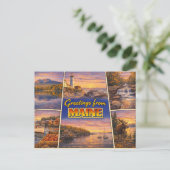Carte postale de salutations du Maine (Debout devant)