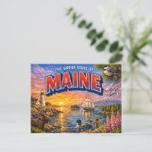 Carte postale de salutations du Maine (Debout devant)