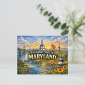 Carte postale de salutations du Maryland (Debout devant)