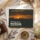 Carte postale de salutations du Michigan