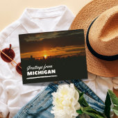 Carte postale de salutations du Michigan