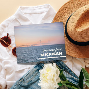 Carte postale de salutations du Michigan