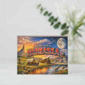 Carte postale de salutations du Nebraska (Debout devant)