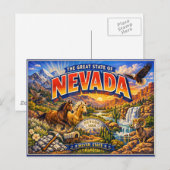 Carte postale de salutations du Nevada (Devant / Derrière)