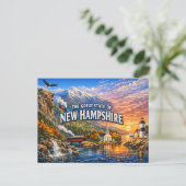 Carte postale de salutations du New Hampshire (Debout devant)