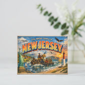 Carte postale de salutations du New Jersey  (Debout devant)