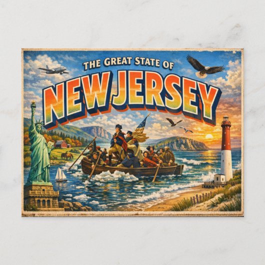Carte postale de salutations du New Jersey  (Devant)