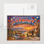 Carte postale de salutations du Vermont  (Devant / Derrière)