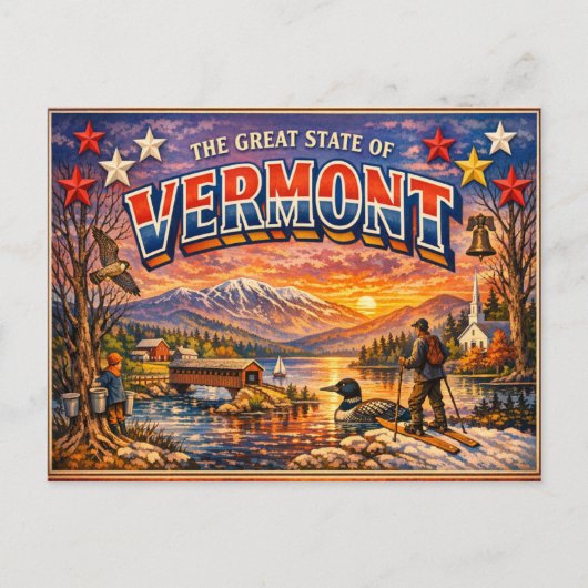 Carte postale de salutations du Vermont  (Devant)