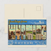 Carte postale de salutations du Wyoming (Devant / Derrière)