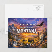 Carte postale de salutations Montana (Devant / Derrière)