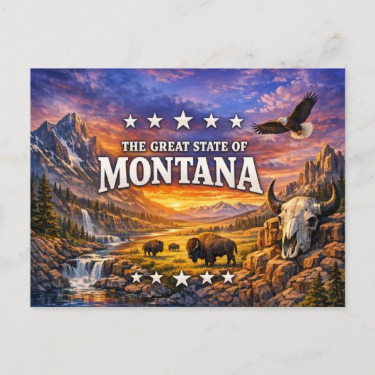 Carte postale de salutations Montana (Devant)