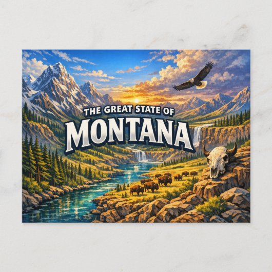 Carte postale de salutations Montana (Devant)
