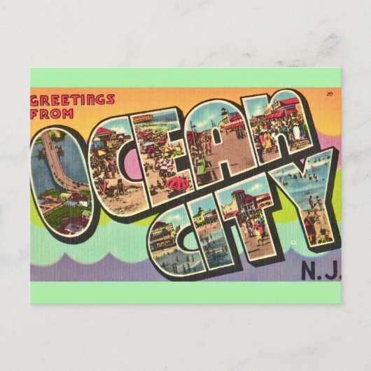 Carte postale de salutations Ocean City NJ (Devant)
