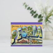 Carte postale de salutations Peoria Illinois (Debout devant)
