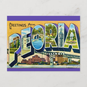 Carte postale de salutations Peoria Illinois
