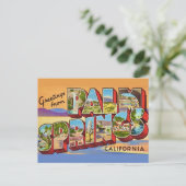 Carte postale de salutations Vintage Palm Springs (Debout devant)