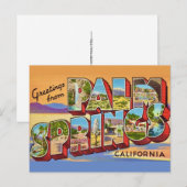 Carte postale de salutations Vintage Palm Springs (Devant / Derrière)