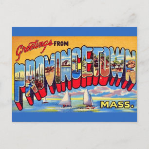 Carte postale de salutations vintage Provincetown 