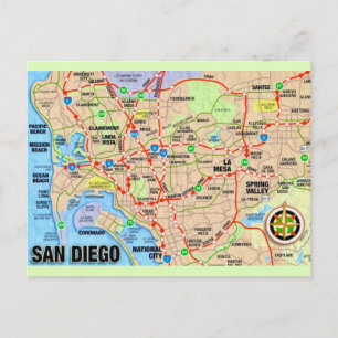 Carte postale de San Diego CA