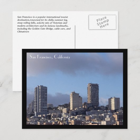 Carte postale de San Francisco (Devant / Derrière)