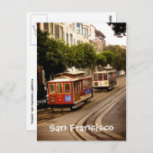 Carte postale de San Francisco de chariots (Devant / Derrière)