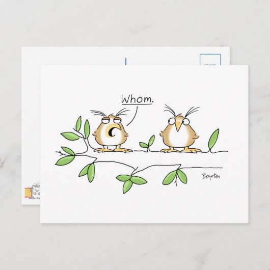 Carte postale de Sandra Boynton (Devant / Derrière)