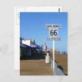Carte postale de Santa Monica, Route 66! (Devant / Derrière)