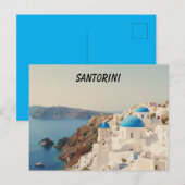 Carte postale de Santorin (Devant / Derrière)