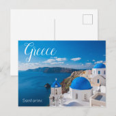 Carte postale de Santorin Grèce (Devant / Derrière)