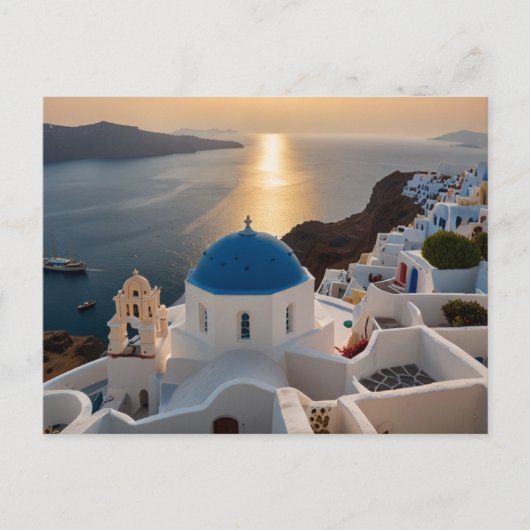 Carte postale de Santorin vue mer (Devant)