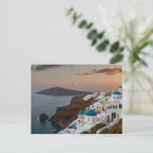 Carte postale de Santorin vue mer (Debout devant)