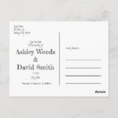 Carte postale de sauvegarde à date du cœur en bois (Dos)