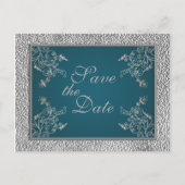 Carte postale de sauvegarde à la date en sarcelle  (Devant)