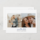 Carte postale de sauvegarde de date à coeur simple (Devant / Derrière)