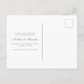 Carte postale de sauvegarde de date à coeur simple (Dos)